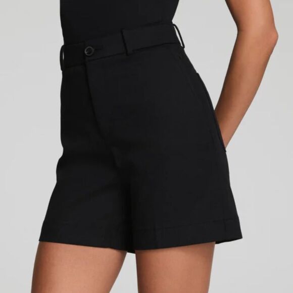 SPANX SPANXsupersmoothM Stretch Twill Short 7" Inseam Black Women's Size Medium - Picture 1 of 10